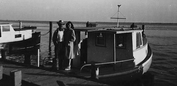 Max and Francine Hillman with their Boat